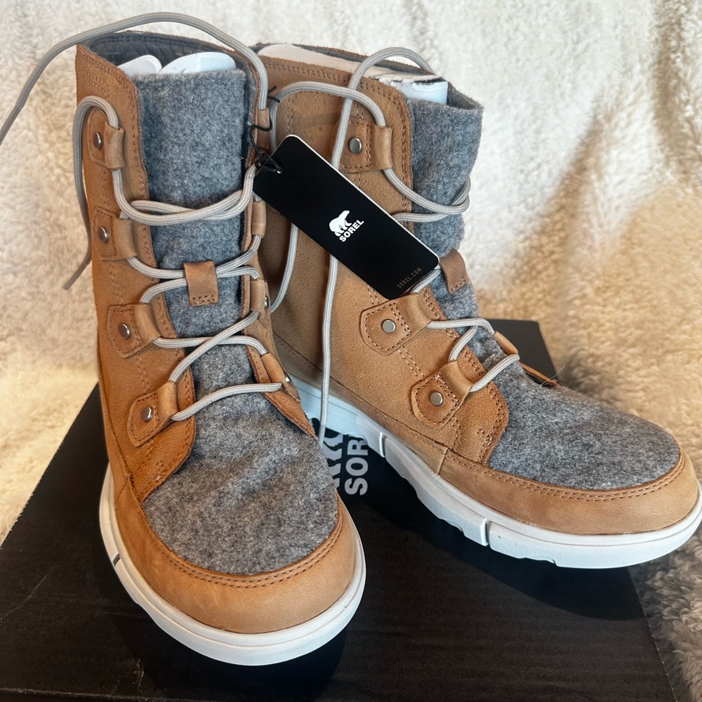 Sorel Brown and Gray Winter Boots